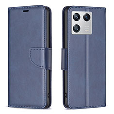 Custodia Portafoglio In Pelle Cover con Supporto B04F per Xiaomi Mi 13 Pro 5G Blu