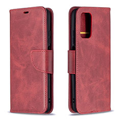 Custodia Portafoglio In Pelle Cover con Supporto B04F per Xiaomi Poco M3 Rosso