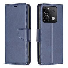 Custodia Portafoglio In Pelle Cover con Supporto B04F per Xiaomi Redmi Note 13 5G Blu