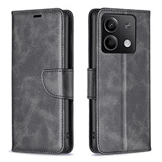 Custodia Portafoglio In Pelle Cover con Supporto B04F per Xiaomi Redmi Note 13 5G Nero