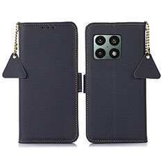 Custodia Portafoglio In Pelle Cover con Supporto B04H per OnePlus 10 Pro 5G Blu