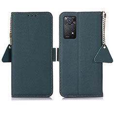 Custodia Portafoglio In Pelle Cover con Supporto B04H per Xiaomi Redmi Note 11 Pro 5G Verde