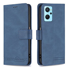 Custodia Portafoglio In Pelle Cover con Supporto B05F per Oppo A96 4G Blu