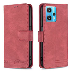 Custodia Portafoglio In Pelle Cover con Supporto B05F per Realme Narzo 50 Pro 5G Rosso