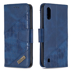 Custodia Portafoglio In Pelle Cover con Supporto B05F per Samsung Galaxy A01 SM-A015 Verde