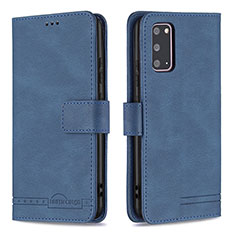 Custodia Portafoglio In Pelle Cover con Supporto B05F per Samsung Galaxy S20 5G Blu