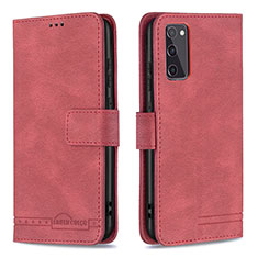 Custodia Portafoglio In Pelle Cover con Supporto B05F per Samsung Galaxy S20 FE (2022) 5G Rosso