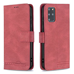 Custodia Portafoglio In Pelle Cover con Supporto B05F per Samsung Galaxy S20 Plus 5G Rosso