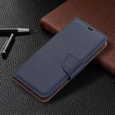 Custodia Portafoglio In Pelle Cover con Supporto B05F per Samsung Galaxy S21 5G Blu