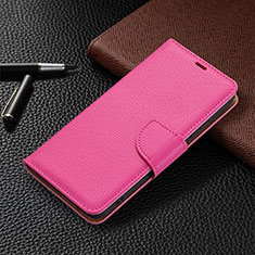 Custodia Portafoglio In Pelle Cover con Supporto B05F per Samsung Galaxy S21 5G Rosa Caldo
