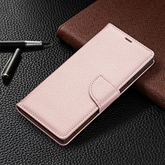 Custodia Portafoglio In Pelle Cover con Supporto B05F per Samsung Galaxy S22 Ultra 5G Rosa