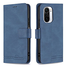 Custodia Portafoglio In Pelle Cover con Supporto B05F per Xiaomi Mi 11i 5G Blu