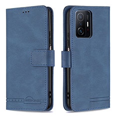 Custodia Portafoglio In Pelle Cover con Supporto B05F per Xiaomi Mi 11T 5G Blu