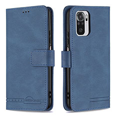 Custodia Portafoglio In Pelle Cover con Supporto B05F per Xiaomi Poco M5S Blu