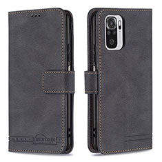 Custodia Portafoglio In Pelle Cover con Supporto B05F per Xiaomi Redmi Note 10S 4G Nero