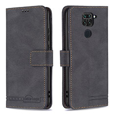 Custodia Portafoglio In Pelle Cover con Supporto B05F per Xiaomi Redmi Note 9 Nero