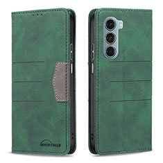 Custodia Portafoglio In Pelle Cover con Supporto B06F per Motorola Moto Edge S30 5G Verde