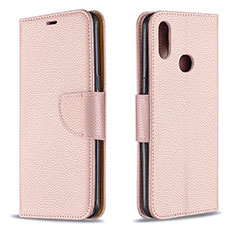 Custodia Portafoglio In Pelle Cover con Supporto B06F per Samsung Galaxy A10s Oro Rosa