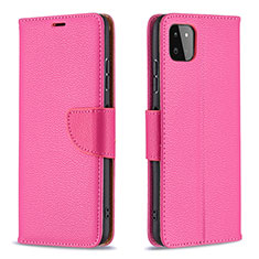 Custodia Portafoglio In Pelle Cover con Supporto B06F per Samsung Galaxy A22 5G Rosa Caldo