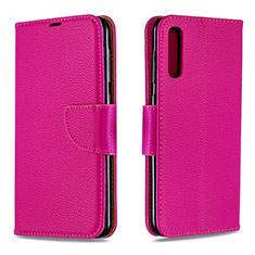 Custodia Portafoglio In Pelle Cover con Supporto B06F per Samsung Galaxy A30S Rosa Caldo