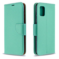 Custodia Portafoglio In Pelle Cover con Supporto B06F per Samsung Galaxy A31 Verde