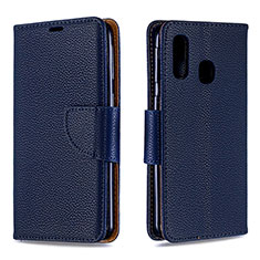 Custodia Portafoglio In Pelle Cover con Supporto B06F per Samsung Galaxy A40 Blu