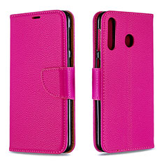 Custodia Portafoglio In Pelle Cover con Supporto B06F per Samsung Galaxy A40s Rosa Caldo