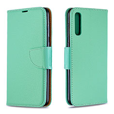 Custodia Portafoglio In Pelle Cover con Supporto B06F per Samsung Galaxy A50 Verde
