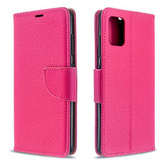 Custodia Portafoglio In Pelle Cover con Supporto B06F per Samsung Galaxy A51 4G Rosa Caldo