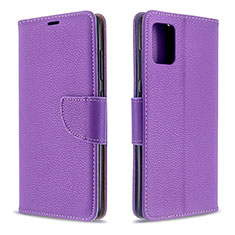 Custodia Portafoglio In Pelle Cover con Supporto B06F per Samsung Galaxy A51 4G Viola