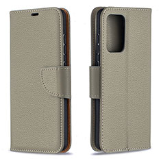Custodia Portafoglio In Pelle Cover con Supporto B06F per Samsung Galaxy A52 5G Grigio