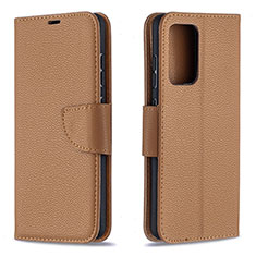 Custodia Portafoglio In Pelle Cover con Supporto B06F per Samsung Galaxy A52 5G Marrone