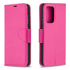 Custodia Portafoglio In Pelle Cover con Supporto B06F per Samsung Galaxy A52 5G Rosa Caldo
