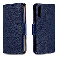 Custodia Portafoglio In Pelle Cover con Supporto B06F per Samsung Galaxy A70 Blu