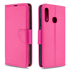 Custodia Portafoglio In Pelle Cover con Supporto B06F per Samsung Galaxy A70E Rosa Caldo
