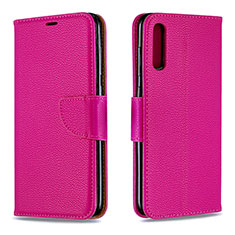 Custodia Portafoglio In Pelle Cover con Supporto B06F per Samsung Galaxy A70S Rosa Caldo