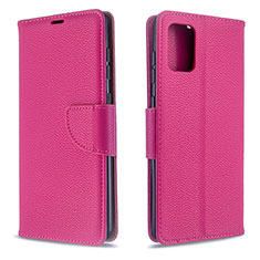 Custodia Portafoglio In Pelle Cover con Supporto B06F per Samsung Galaxy A71 4G A715 Rosa Caldo