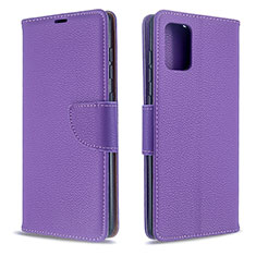 Custodia Portafoglio In Pelle Cover con Supporto B06F per Samsung Galaxy A71 4G A715 Viola