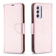 Custodia Portafoglio In Pelle Cover con Supporto B06F per Samsung Galaxy A82 5G Oro Rosa