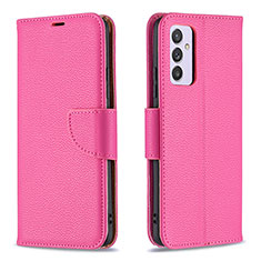 Custodia Portafoglio In Pelle Cover con Supporto B06F per Samsung Galaxy A82 5G Rosa Caldo