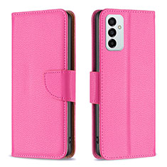 Custodia Portafoglio In Pelle Cover con Supporto B06F per Samsung Galaxy F23 5G Rosa Caldo