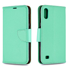 Custodia Portafoglio In Pelle Cover con Supporto B06F per Samsung Galaxy M10 Verde