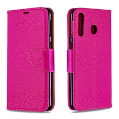 Custodia Portafoglio In Pelle Cover con Supporto B06F per Samsung Galaxy M30 Rosa Caldo