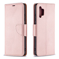 Custodia Portafoglio In Pelle Cover con Supporto B06F per Samsung Galaxy M32 5G Oro Rosa