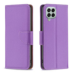 Custodia Portafoglio In Pelle Cover con Supporto B06F per Samsung Galaxy M33 5G Viola