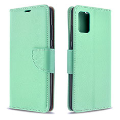 Custodia Portafoglio In Pelle Cover con Supporto B06F per Samsung Galaxy M40S Verde