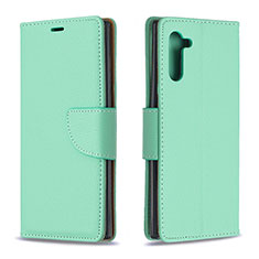 Custodia Portafoglio In Pelle Cover con Supporto B06F per Samsung Galaxy Note 10 5G Verde