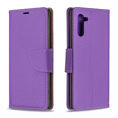 Custodia Portafoglio In Pelle Cover con Supporto B06F per Samsung Galaxy Note 10 5G Viola