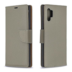 Custodia Portafoglio In Pelle Cover con Supporto B06F per Samsung Galaxy Note 10 Plus 5G Grigio