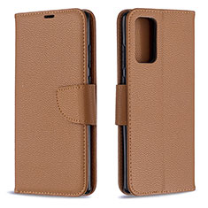 Custodia Portafoglio In Pelle Cover con Supporto B06F per Samsung Galaxy Note 20 5G Marrone